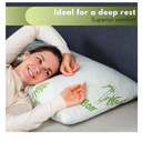 Adjustable Pillow - Standard Memory Foam Pillows Firm Cooling Pillow with Removable Cover Ergonomic Bamboo Design for Back Sleepers
