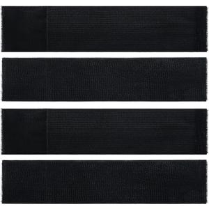 Geiserailie 4 Pcs Extender Strap Reusable Ice Belt Extender Strap Multipurpose Elastic Hook and Loop Extension for Ice Pack Black Back/Knee/Ankle Braces, Vests, Wraps, and Belts (2 x 11 Inch)