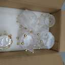 Rubtlamp 12 Pack Clear Gold Crown Candle Holder, Glass Tealight Candle Holder, Crystal Votive Candle Stand with Gold Tips for Dining Table Centerpiece, Wedding,Party,Dinner, Home Table Decor