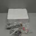 Vinsot 16 Pcs LED Ceramic Christmas Village Set 6 Light up Christmas Village Houses 6 Snowman Santa Figurines, 4 Snow Trimmed Trees with Lamp Post Scenes Porcelain Figurine Tabletop Decor (Classic)