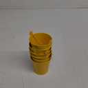 PATIKIL 3" Height Mini Metal Bucket, 6 Pack Colorful Metal Succulents Pot Party Decorative Pails with Handles for Small Succulents, Yellow