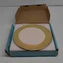 MAONAME Gold Charger Plates Set of 12, Foil 13" Plate Chargers with Beaded, Plastic Round Chargers for Dinner Plates, Table Setting