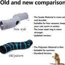 S-Shape Collapsible Cat Play Tube Toys with Plush Ball, Indoor Play Tunnel for Puppy, Kitty, Kitten, Rabbit