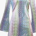 70s Disco Outfit Women, 70s Theme Disco Dress Costume Shiny Go Go Dress for Halloween Birthday Dance Party Size XL