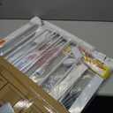 Cumbor 29.7-48" Baby Gate for Stairs, Mom's Choice Awards Winner-Dog Gates for Doorways, Auto Close Safety Pet Gate for Dogs Indoor, Easy Install Pressure Mounted Child Gate with Walk Thru Door, White