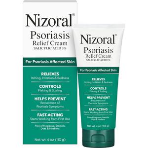 Nizoral Psoriasis Relief Cream, Maximum Strength, 4 Fl Oz, Relieves Itching, Irritation & Redness, Controls Flaking and Scaling, Salicylic Acid 3%