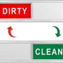 Cimkiz Dishwasher Magnet Clean Dirty Sign Shutter Only Changes When You Push It Non-Scratching Strong Magnet or Adhesive Options Indicator Tells Whether Dishes are Clean or Dirty