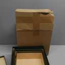 Eaasty Set of 4 Decorative Storage Boxes with Lids, Kraft Paper Boxes with Gold Label Holders, Decorative Photo Memory Keepsakes Storage, Cardboard Organizers for Home Decor, Office Organizing (Green)