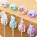 Cable Clips,8 Pack Cord Holder Cord Organizer [1s Lock & Strongest Adhesive] Spring Cord Clips Phone Charger Wire Desk Cable Management Nightstand Home Office School Decor Women Cute Desk Accessories (Pink/Green/Purple/White)