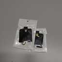 2 x Leather Keys Sleeve for Broken Car Key Loop Replacement - Cute Keychain Cover - Protector, Holder for Men & Women (Large-black03)