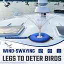 Salcod 360° Long Leg Bird Deterrent, Deters Seagull, Pigeon, and Large Birds, Weatherproof Design Perfect for Boats, Docks, Roofs, Etc, 4FT
