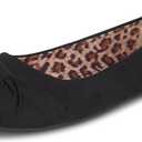 Epic Step Ballet Flats for Women, Comfortable Slip on Faux Suede Round Toe, Ballerina Dressy Flat Shoes 9