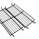 Set Of 2 Black Rack/Grid Shelves, 20"