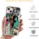 Halloween Aesthetic Case Compatible with iPhone 15 Plus, Spooky Horror Halloween Phone Case for iPhone 15 Plus, Cool TPU Protective Phone Case Cover