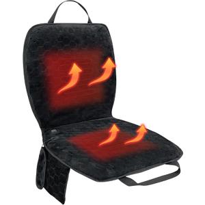 Portable Heated Seat Cushion (No Power Bank) - Premium Heated Camping Chair Pad, Foldable Heated Stadium Seat for Bleachers, USB Powered for Sports & Concerts - Grey