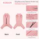 KOESON Dog Recovery Suit Hind Leg, Recovery Sleeve for Female Male Dogs, Pet Leg Sleeve to Stop Licking, Pet Rear Leg Wound Cover, Dog Spay Onesie for Wound Heal Care, Pink, L