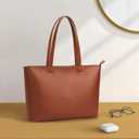 KALIDI Tote Bag Zipper Shoulder Bag Faux Leather Purses Satchel for Women Casual Handbag Work Dating College