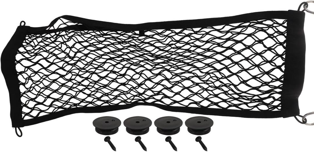 ABS Plastic Frame Car Storage Net Bag Phone Car Mesh Net Holder RV Storage Boat Cargo Pocket Organizer Oversized Frame Mesh Bag with Screws