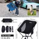 WildCall Ultralight Compact Camping Chair Quick Setup Frame Beach Chair with Anti-Sink Large Feet