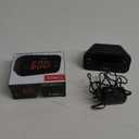 Timex Alarm Clock with Large Display, Digital Alarm Clock for Bedroom Includes 120V Universal Power Adapter (T121B - Black)