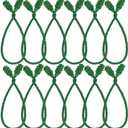 Shappy 12 Pieces Christmas Garland Banister Ties Christmas Decorative Reusable and Flexible Twist Ties for Garland, Banister Home Decoration (Green)