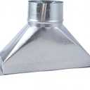 3 1/4-Inch x 10-Inch to 6-Inch Diameter Galvanized Rectangular to Round Duct Transition Microwave Vent Kit Round Transition Vent Adapter for Connecting HVAC Range Hood Ducting Fittings6inch