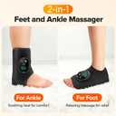 2PCS Cordless Neuropathy Foot Massager, Ankle Massager for Pain Relief, Ankle Heating Pad Plantar Fasciitis Relief, Black