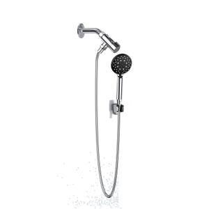 Veken  6 Modes Handheld Water SprayHigh Pressure Showerhead with Arm for Bathroom AccessoriesHome Decor Adjustable Dual Shower with Anti-Clog Nozzles,Silver Chrome (Standard Flow(2.5GPM))