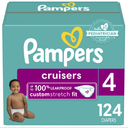 Pampers Diapers - Baby Dry - Size 4, 124 Count, Absorbent Disposable Infant Diaper 