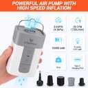 ETENWOLF Air Pump for Inflatables, 10400 mAh Portable Electric Air Pump with Camping Light, 4X Quick Inflator & Deflator, 720 L/min Pump for Pool Floats, Air Mattress, Vacuum Storage Bags