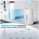 Automatic Soap Dispenser Liquid Touchless: 13.52oz/400ml Wall Mounted USB Rechargeable - 4-Level Adjustable Modern Electric Hand Soap Dispenser - Kitchen Bathroom Kids Family White