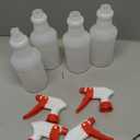 LiBa Spray Bottles (4 Pack,16 Oz), Refillable Empty Spray Bottles for Cleaning Solutions, Hair Spray, Watering Plants, Superior Flex Nozzles, Mist Sprayer, Bleach/Vinegar/Rubbing Alcohol Safe