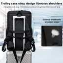 Asenlin Travel Backpack for Women Men,40L Extra Large Hiking Backpack 17 Inch Carry on Backpack Water Resistant for Casual Daypack Gym Backpack-Black Rope