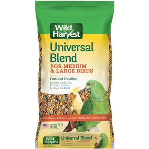 Wild Harvest Universal Blend for Medium and Large Birds 10 Pounds; Fortified Nutrition