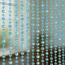 Boshen Crystal Beaded Curtain, 35.5 x 79 Inches Acrylic Hanging Door Beads String Curtain, 30 Strands Room Divider for Doorway Window Living Room Bedroom Decor, Lozenge Pattern-Blue