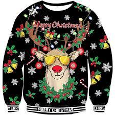 Christmas Sweater XL Merry Christmas Holiday Raindeer Sweater