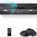 AMZCHEF 30" Stainless Steel Under Cabinet Range Hood, 1050 CFM Dual-Fan