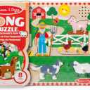 Melissa & Doug Old MacDonald's Farm Song Puzzle – 8-Piece Wooden Peg Puzzle with Light-Activated Sounds, Music Learning Toy for Toddlers and Preschoolers Ages 2+, Pack of 1
