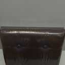 SONGMICS Small Folding Storage Ottoman, Foot Rest Stool, Cube Footrest, Synthetic Leather, 12.2 x 16.1 x 12.2 Inches, 286 lb Capacity, for Living Room, Bedroom, Dorm, Chestnut Brown ULSF100K02