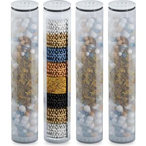 JONKEAN 4 Pack Shower Filter Replacement Cartridge, Shower Head Filter for Hard Water, KDF Shower Filter Cartridge to Remove Chlorine and Harmful Substances