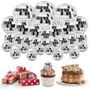 30 PCS Disco Balls Cake Decoration, Small Silver Reflective Mirror Ball Disco Table Decor 70s Disco Themed Party Supplies for Festive, 4 Sizes (30pcs (1.97 Inch,1.57 Inch, 1.18 Lnch, 0.78 Inch))