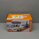 Dwi Dowellin Truck Toys Kids Toys, 28"Carrie Truck Race Track Car Toys Include 4 Race Cars+6 Soft Balls, Light&Sound, Eejection&Shooting Transport Trucks Toy, Xmas Gifts for Toddlers 3+ Year Old-Blue