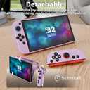 DaierTek Dockable Hard Case Protector for Nintendo Switch 2 2025 Slim Purple Dock Split Cover Compatible with Switch2 for Girl Boy Kid