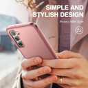 SURITCH for Samsung Galaxy S23 Plus Case, [Built-in Screen Protector] [Dual-Layer Protection ] Full Protection Shockproof Rugged Bumper Phone Cover for Samsung S23 Plus 6.6 Inch - Rose Gold