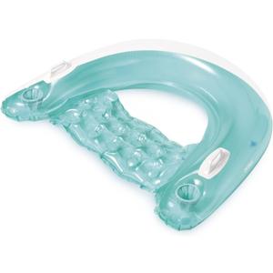 Intex 58859EP Sit 'N Float Inflatable Pool Float: Pool Lounge with Built-in Cup Holders Heavy-Duty Handles 220lb Weight Capacity 58" x 39" 