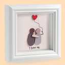 Valentine's Decoration Anniversary Couple Gift - Romantic I Love You Shadow Box Frame - Cute BirthdayChristmas, Wedding Gifts for , Wife, Fiancee, Girlfrien