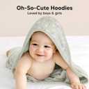 KeaBabies Hooded Baby Towel for Newborn - Viscose Derived from Bamboo Large Baby Bath Towels with Hood for Boys, Girls, Toddler, Extra Absorbent & Soft Newborn Bath Essentials (Serenity, Regular)