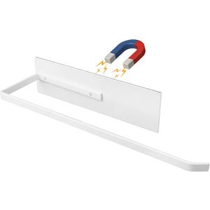 Magnetic Paper Towel Holder for Fridge, Toilet Paper Roll Holder Magnetic Paper Towel Rack Wall Mount Fridge Organizer for Papers Towels Roll Bathroom Toilet Garage RV Decor Kitchen Organization White