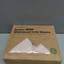 2-Pack Waterproof Crib Sheets for Boys, Girls - 52x28 Fitted Organic Cotton Baby Crib Sheets, Toddler Mattress Protector Cover, Washable, Soft & Durable Baby Bedding Essentials (Mist Rose)