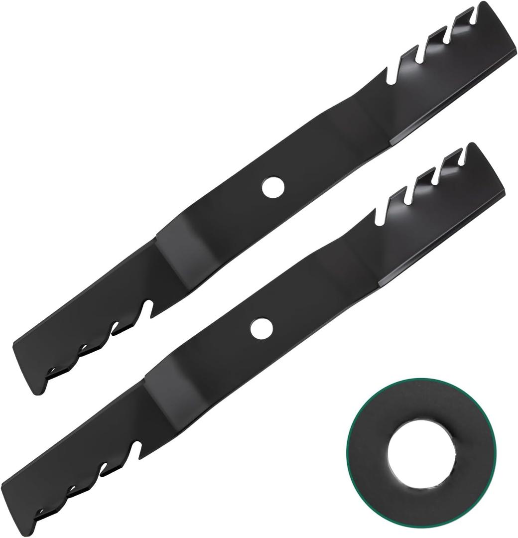 Belleone UC22008 Mower Blade Compatible with John Dee re 42" Mower Deck, Fit for John Dee re X350 X354 X370 Z335E Z335M Z345M Z345R, Replace M170642, 2 Pack